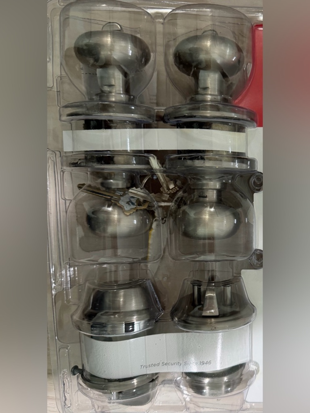Stainless Steel Door Knob Set - Satin Nickel Finish